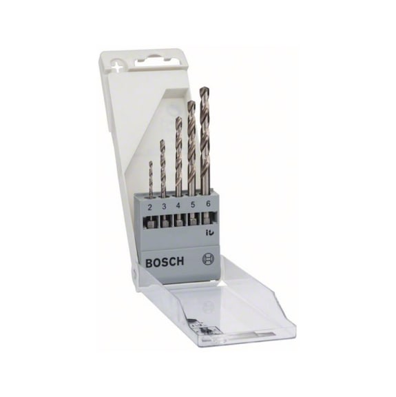 BOSCH 5-piece metal drill bit set HSS-G DIN 338 2-6 mm 2608595517 - Drill set (cutting tool with defined cutting edges)