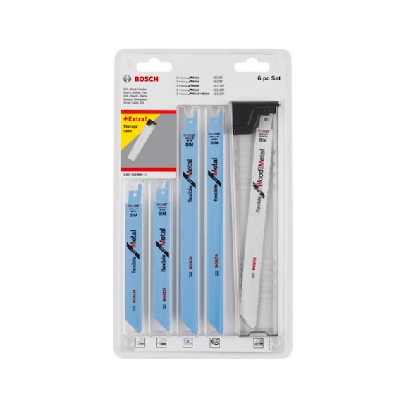 BOSCH 6-piece reciprocating saw blade set Wood and Metal 2607010906 - Saw blade assortment