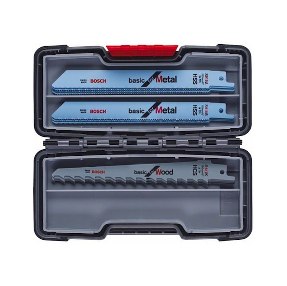 BOSCH 15-piece reciprocating saw blade set Wood and Metal Basic 2607010901 - Saw blade assortment