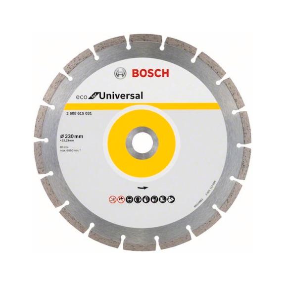 BOSCH Diamond cutting blade Eco For Universal D 230 mm 2608615031 - Diamond cutting disk