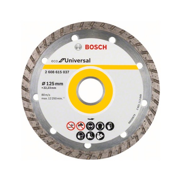 BOSCH Diamanttrennscheibe Turbo Eco For Universal 125 mm 2608615037 - Diamant-Trennscheibe