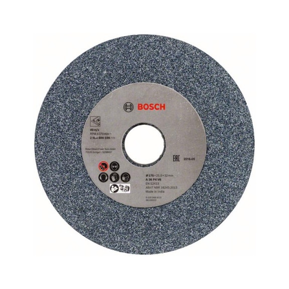 BOSCH Grinding wheel for double grinder 175 mm 32 mm 36 2608600109 - Abrasive made of bonded abrasive with bore or thread