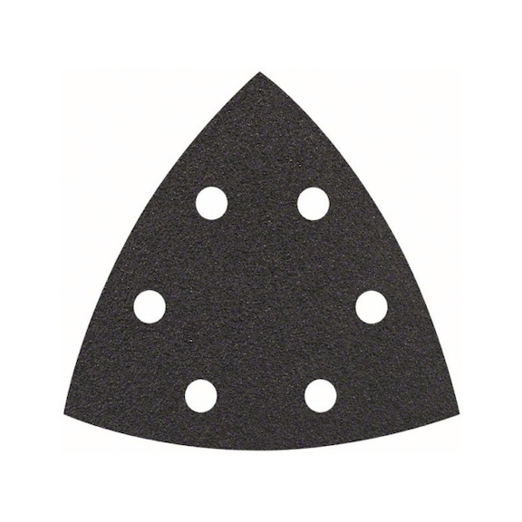 BOSCH Sanding sheet F355 93 mm 80 6 holes Velcro 5-pack 2608605192 - Abrasive tool made of abrasive on backing