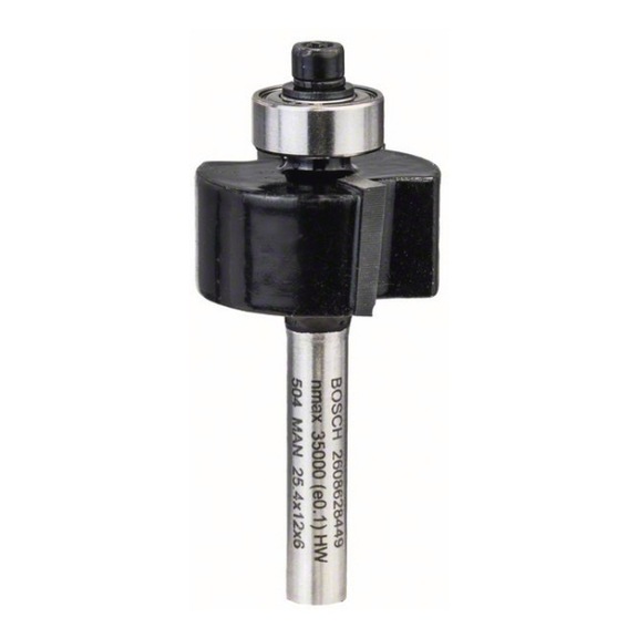 BOSCH chamfer cutter 6 mm D1 25.4 mm L 12.4 mm G 54 mm 2608628449 - Milling cutter with shank and non-detachable cutting edges (other)