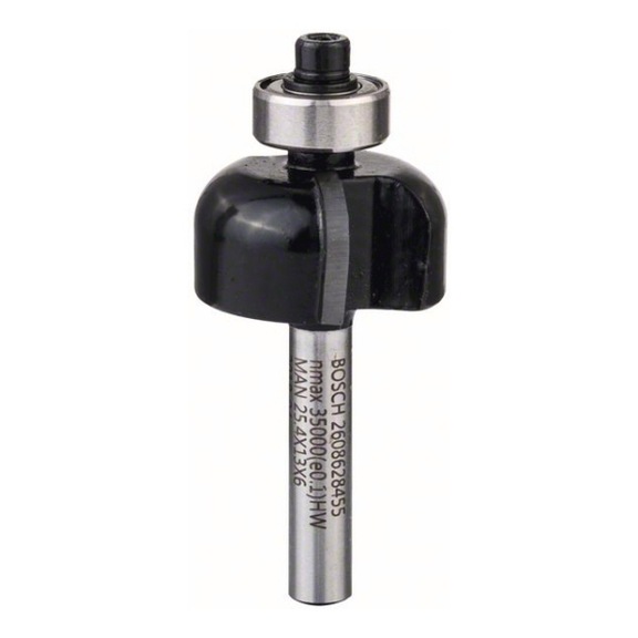 BOSCH Hohlkehlenfräser 6&nbsp;mm R1 6,4&nbsp;mm D 25,4&nbsp;mm L 12,6&nbsp;mm G 54&nbsp;mm 2608628455 - Hohlkehlfräser