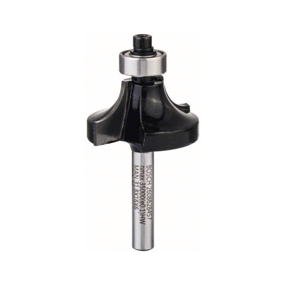 BOSCH Rounding cutter 6 mm R1 9.5 mm D 31.8 mm L 16.2 mm G 57 mm 2608628457 - Milling cutter with shank and non-detachable cutting edges (other)
