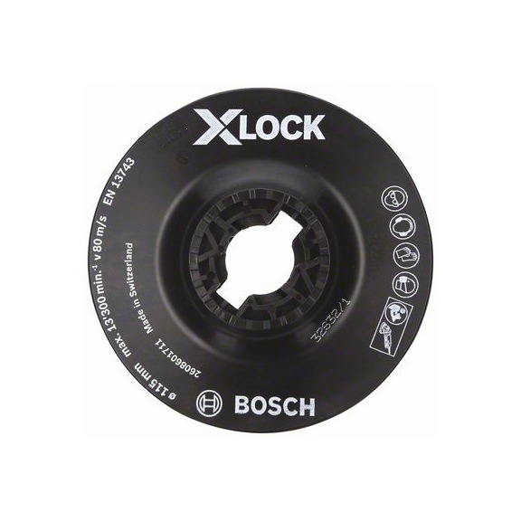 BOSCH X-LOCK backing pad 115 mm soft 2608601711 - Power tool (accessories)