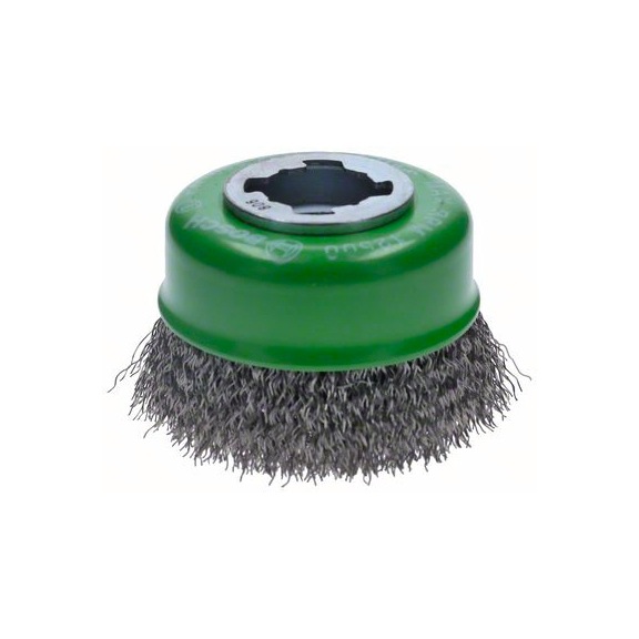 BOSCH X-LOCK cup brush 75 mm crimped stainless steel wire 2608620728 - Cup brush