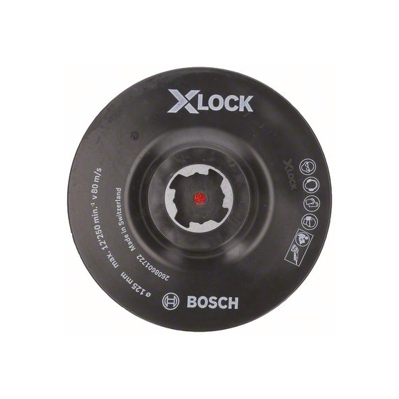 BOSCH X-LOCK Stützteller 125&nbsp;mm Klettverschluss 2608601722 - Elektrowerkzeug (Zubehör)
