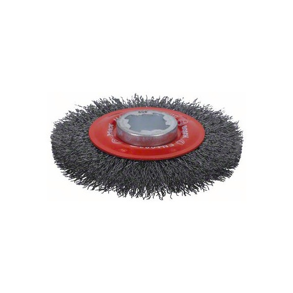 BOSCH X-LOCK disc brush 115 mm crimped steel wire 2608620732 - Abrasive made of bonded abrasive with bore or thread