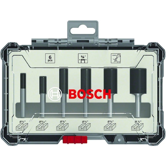 BOSCH 6-piece router bit set 1/4-inch shank2607017467 - Routers (parts)