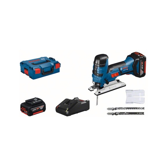 BOSCH Akku-Stichsäge GST 18V-LI S 2xLi-Ion-Akku 4,0 Ah Stichsägeblatt 06015A5107 - Stichsäge (Akku)