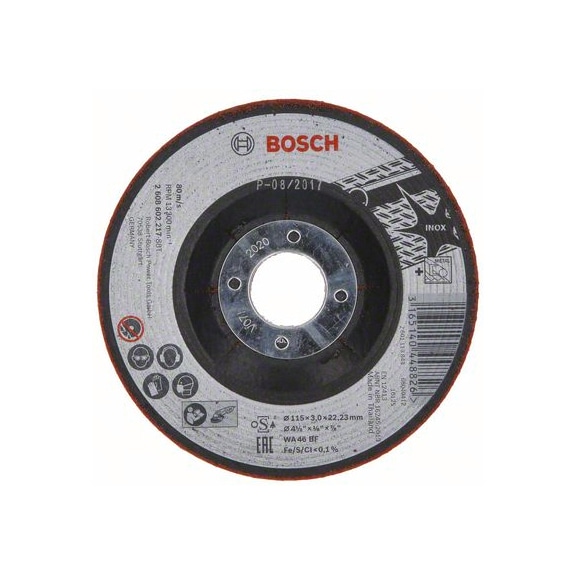BOSCH Halbflexible Schruppscheibe 115x3 mm für Metall SemiFlex 2608602217 - Schleifmittel aus gebundenem Schleifmittel mit Bohrung oder Gewinde