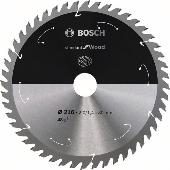 BOSCH Akku-Kreissägeblatt 216&nbsp;x&nbsp;1,7/1,2&nbsp;x&nbsp;30 48&nbsp;Zähne 2608837726 - Kreissägeblatt (-Maschinen)