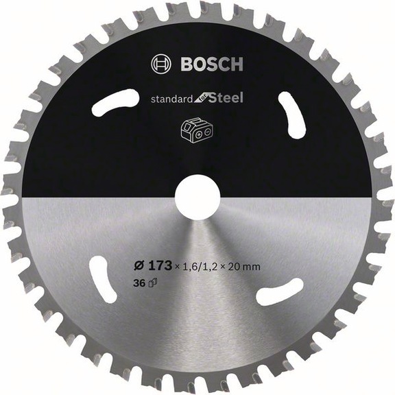 BOSCH Cordless Circular Saw Blade Standard Steel 173 x 1.6/1.2 x 20 36 teeth 2608837750 - Circular saw blade (machines)