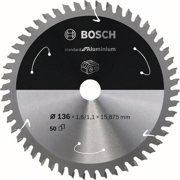 BOSCH Cordless circular saw blade 36 x 1.6/1.1 x 15.875 50 teeth 2608837753 - Circular saw blade (machines)