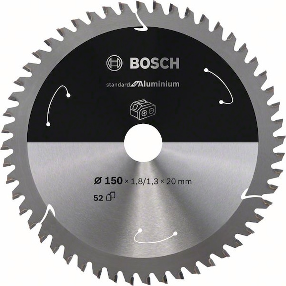 BOSCH Cordless Circular Saw Blade Aluminum 150 x 1.8/1.3 x 20 52 teeth 2608837756 - Circular saw blade (machines)