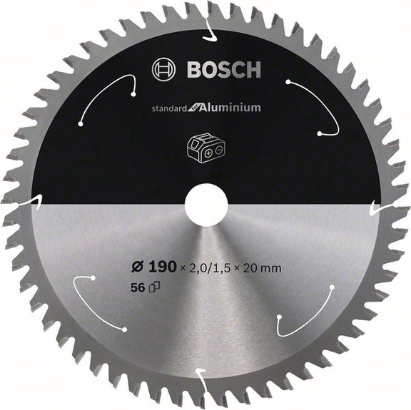 BOSCH Cordless Circular Saw Blade Aluminum 190 x 2/1.5 x 20 56 teeth 2608837769 - Circular saw blade (machines)