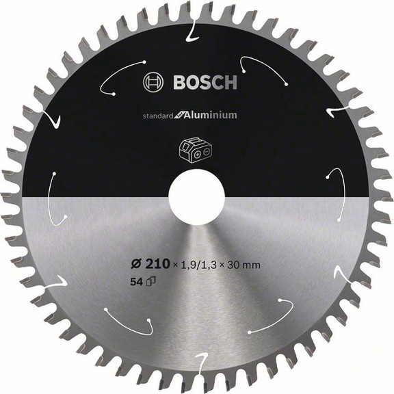 BOSCH Akku-Kreissägeblatt Aluminium 210&nbsp;x&nbsp;1,9/1,3&nbsp;x&nbsp;30 54&nbsp;Zähne 2608837773 - Kreissägeblatt (-Maschinen)