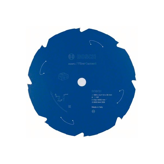 BOSCH Cordless circular saw blade Fibre Cement 305 x 2.2/1.6 x 30 8 teeth 2608644559 - Circular saw blade (machines)