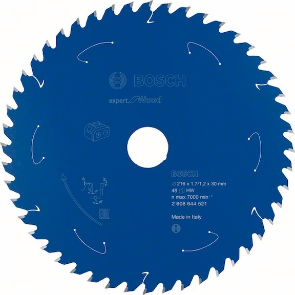BOSCH Akku-Kreissägeblatt Wood 216&nbsp;x&nbsp;1,7/1,2&nbsp;x&nbsp;30 48&nbsp;Zähne 2608644521 - Kreissägeblatt (-Maschinen)