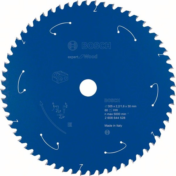 BOSCH Cordless circular saw blade Expert for Wood 305 x 2.2/1.6 x 30 60 teeth 2608644528 - Circular saw blade (machines)