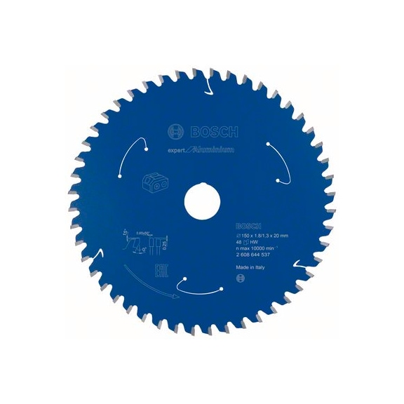 BOSCH Akku-Kreissägeblatt Aluminium 150&nbsp;x&nbsp;1,8/1,3&nbsp;x&nbsp;20 48&nbsp;Zähne 2608644537 - Kreissägeblatt (-Maschinen)