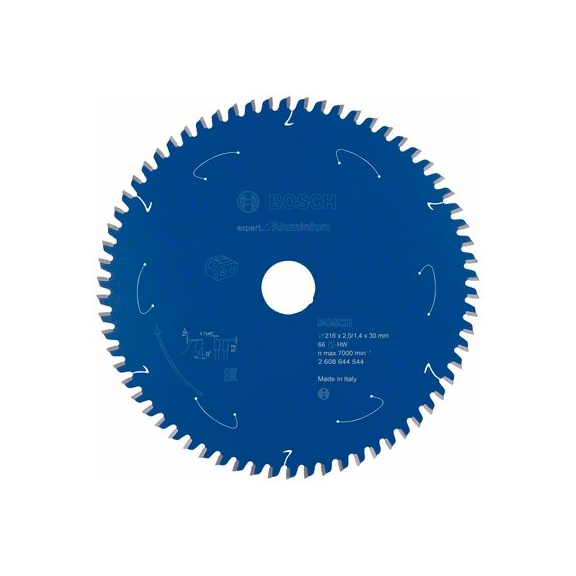 BOSCH Cordless Circular Saw Blade Aluminum 216 x 2/1.4 x 30 66 teeth 2608644544 - Circular saw blade (machines)
