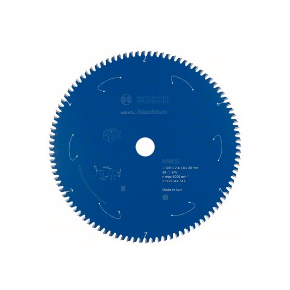 BOSCH Cordless Circular Saw Blade Aluminum 305 x 2.4/1.8 x 30 96 teeth 2608644547 - Circular saw blade (machines)