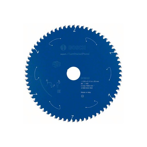 BOSCH Cordless Circular Saw Blade Laminated Panel 216 x 2.1/1.4 x 30 66 teeth 2608644552 - Circular saw blade (machines)
