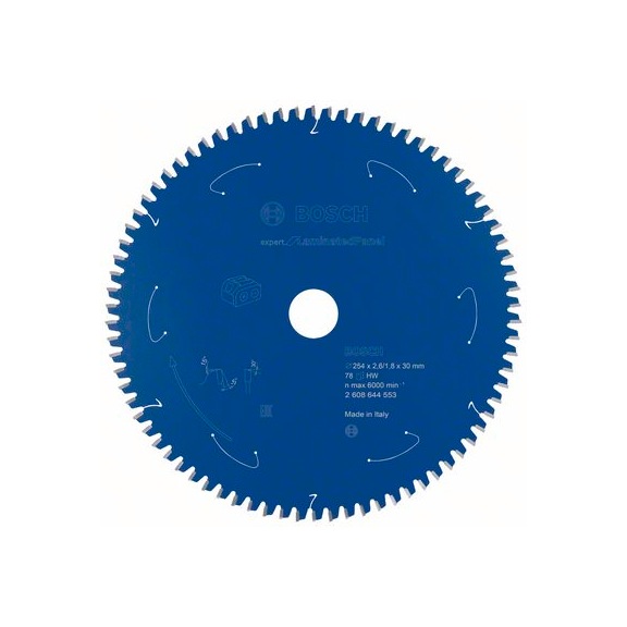 BOSCH Akku-Kreissägeblatt Laminated Panel 254&nbsp;x&nbsp;2,6/1,8&nbsp;x&nbsp;30 78&nbsp;Zähne 2608644553 - Kreissägeblatt (-Maschinen)