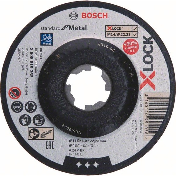 BOSCH X-LOCK SfM 115 x 6 mm T27 2608619365 - Abrasive tool made of abrasive on backing
