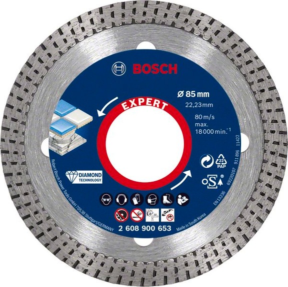BOSCH EXPERT HardCeramic diamond cutting blades 85 x 22.23 x 1.6 x 7 mm 2608900653 - Diamond cutting disk