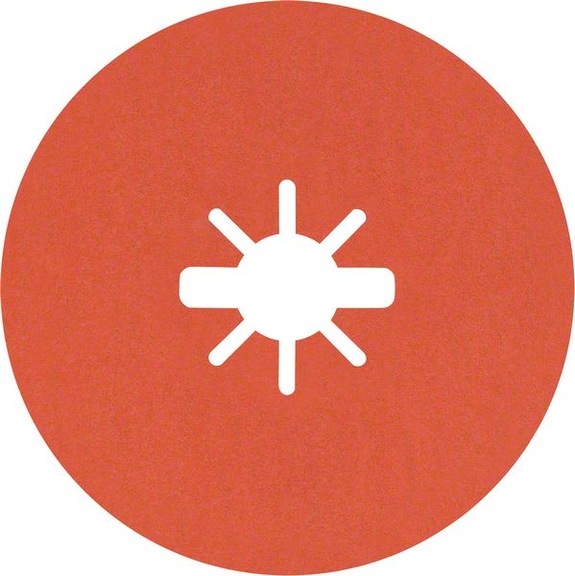 BOSCH R782 Prisma Ceramic Fiberscheibe 125&nbsp;mm 22,23&nbsp;mm K 120 5-teilig 2608621811 - Fiberschleifscheibe