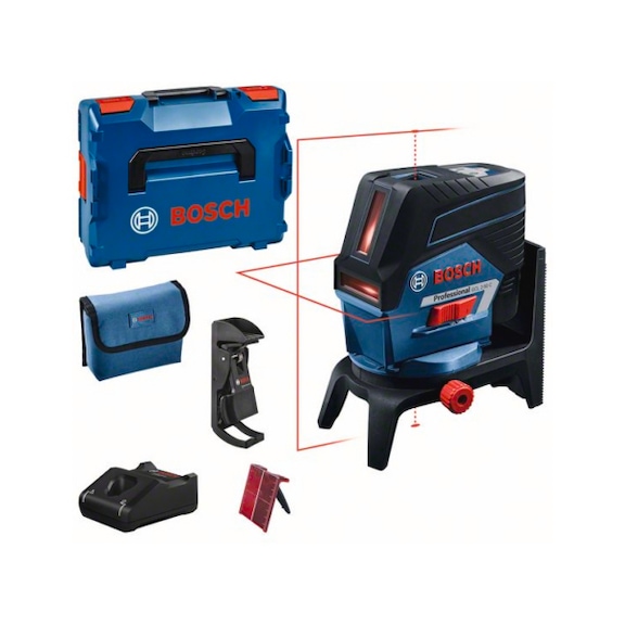 BOSCH GCL 2-50 C combi laser with 1x2.0 Ah Li-Ion battery RM 2 BM 3 L-BOXX 0601066G03 - Point and line laser
