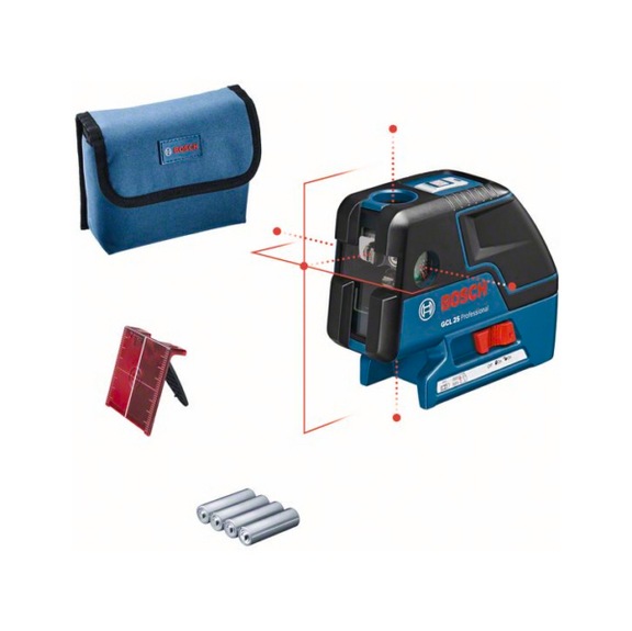 BOSCH GCL 25 combi laser with protective case 0601066B00 - Point and line laser