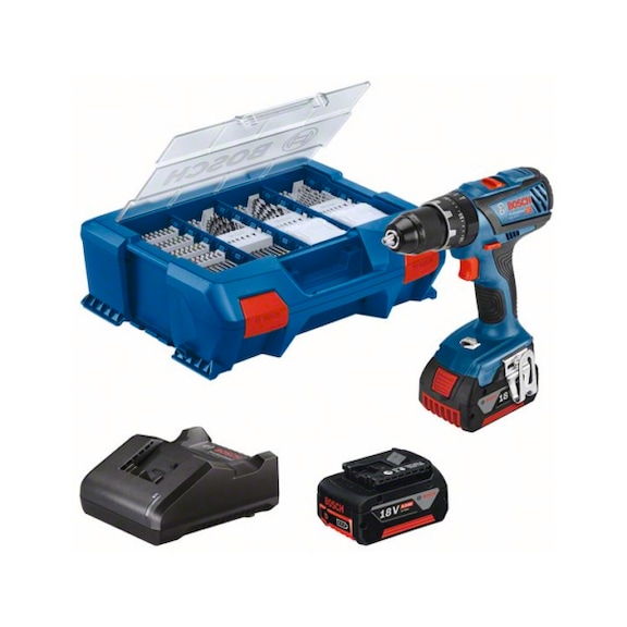 BOSCH cordless impact drill GSB 18V-28 2 x rechargeable battery GBA 18V 4.0Ah 06019E710B - Impact drill (cordless)