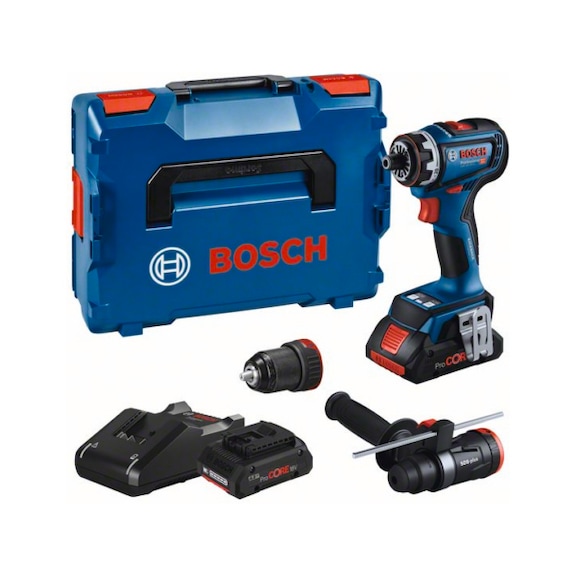 BOSCH cordless drill GSR 18V-90 FC 2x rechargeable battery ProCORE18V 4.0Ah L-BOXX 06019K6205 - Drill driver (cordless)