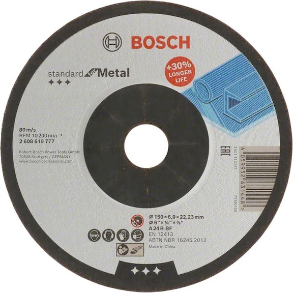 BOSCH Standard for Metal grinding wheel offset 150 mm 2608619777 - Abrasive tool made of abrasive on backing