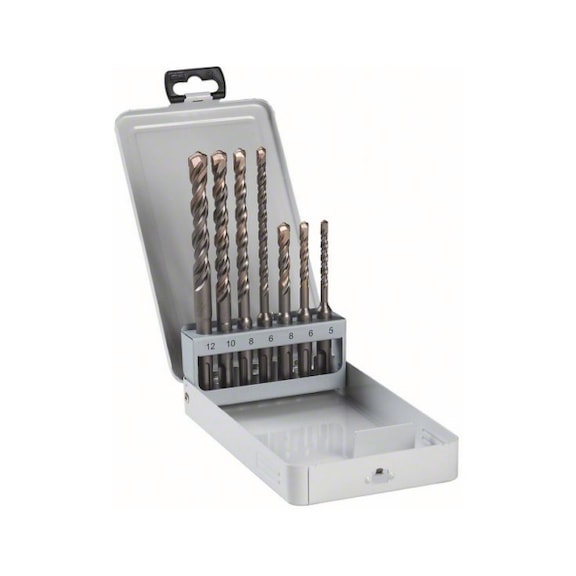 BOSCH 7teilig Hammerbohrer-Set 2607018277 - Vollbohrer (nicht lösbare Schneiden)