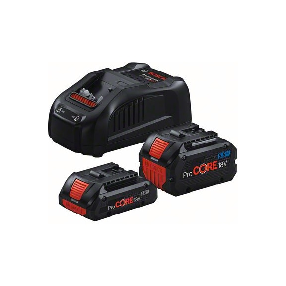 BOSCH Starter set 1xProCORE18V 4.0Ah 1xProCORE18V 5.5Ah GAL 1880 CV 1600A0214A - Battery pack