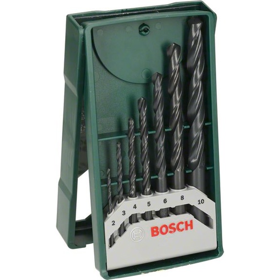 BOSCH Mini-X-Line metal drill bit set 7-piece 2607019673 - Solid drill bits (non-detachable cutting edges)