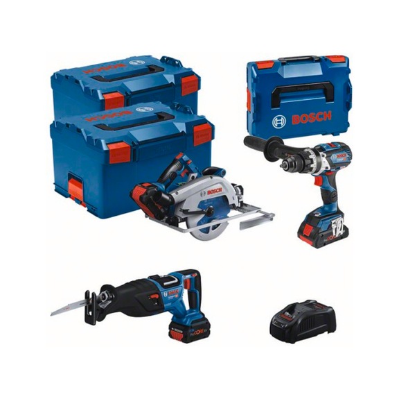 BOSCH Combo Kit Set mit 3x 18VGSB 18V-110C/GKS 18V-68GC /GSA 18V-28 0615990N38 - Elektrowerkzeugset