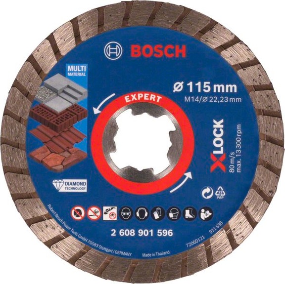 BOSCH EXPERT MultiMaterial diamond cutting blades 115x22.23x2.4x12 mm 2608901596 - Diamond cutting disk