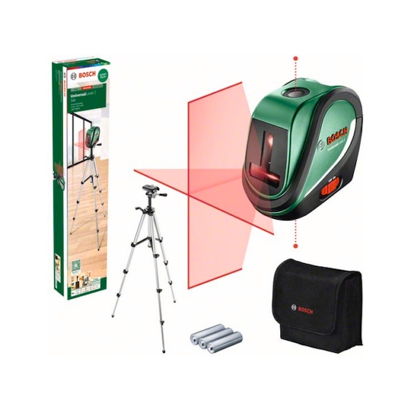 BOSCH Cross line laser UniversalLevel 2 Set 4-piece 0603663803 - Laser level