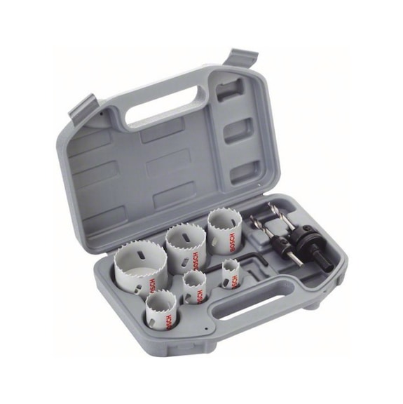 BOSCH 9-piece HSS bi-metal universal hole saw set 2608580862 - Insert tool