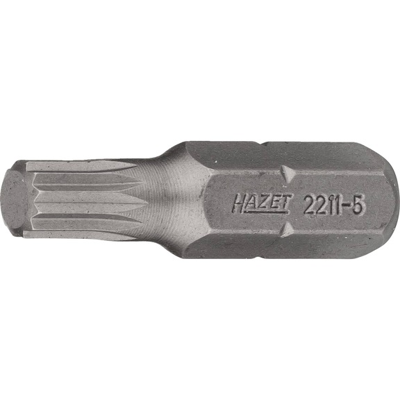 HAZET bit 2211-5 Hexagon 1/4 inch (6.3 mm) internal multi-tooth profile XZN M5 - Internal multi-tooth screwdriver bit