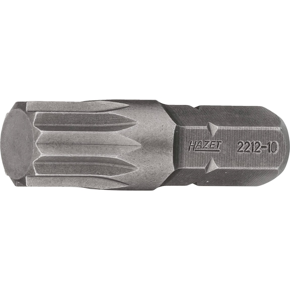 HAZET bit 2212-10 Hexagon 5/16 inch (8 mm) Internal multi-tooth profile XZN M10 - Internal multi-tooth screwdriver bit