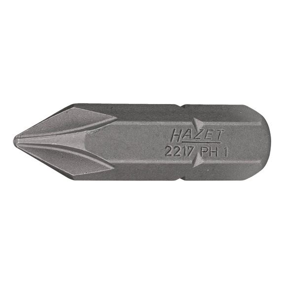 HAZET bit 2217-PH1 Hexagon 5/16 inch (8 mm) Cross recess profile PH PH1 - Bit for Phillips screws
