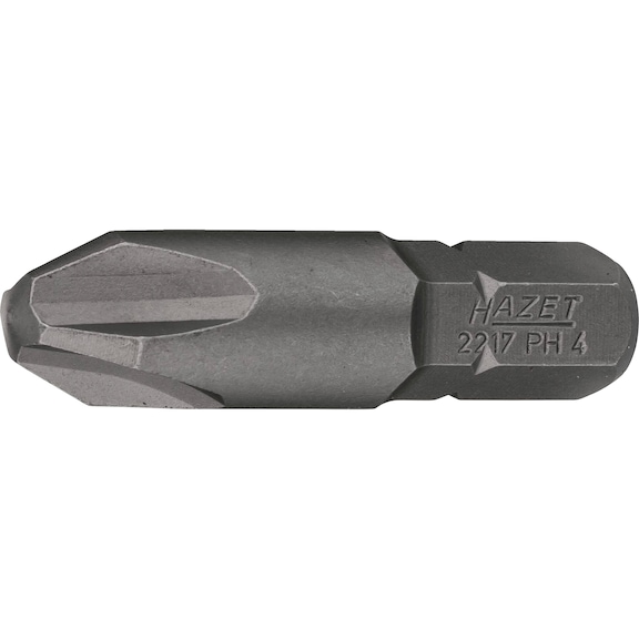 HAZET Bit 2217-PH4 Sechskant 5/16 Zoll (8 mm) Kreuzschlitz Profil PH PH4 - Bit für Kreuzschlitzschrauben